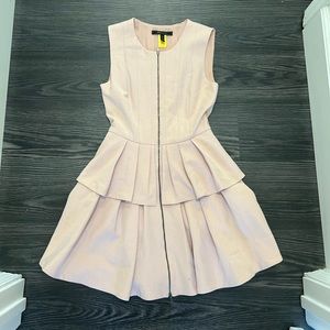 BCBG Audrey Sleeveless Pleated Peplum Dress